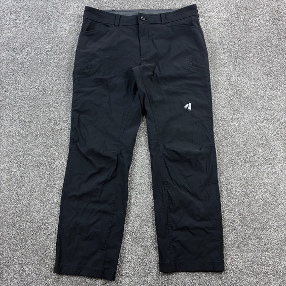 Eddie Bauer First Ascent‎ Pants Mens 36x32 Black Hiking Travel Lightweight - Picture 1 of 5